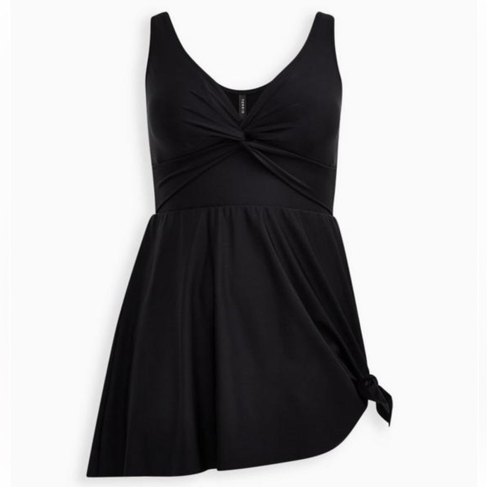 New! Torrid sz 3 Long Wireless Knot Bathing Swim Suit Dress 3X‎